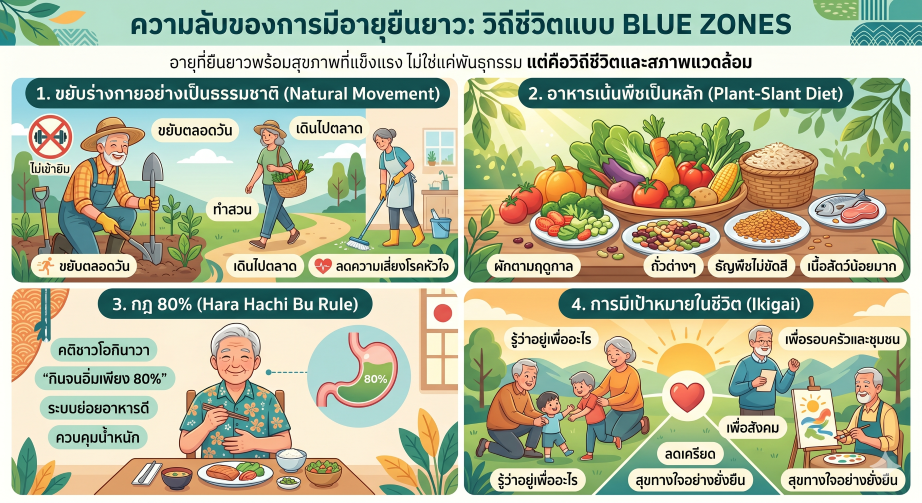 ความลับของการมีอายุยืนยาว: ถอดบทเรียนจาก Blue Zones